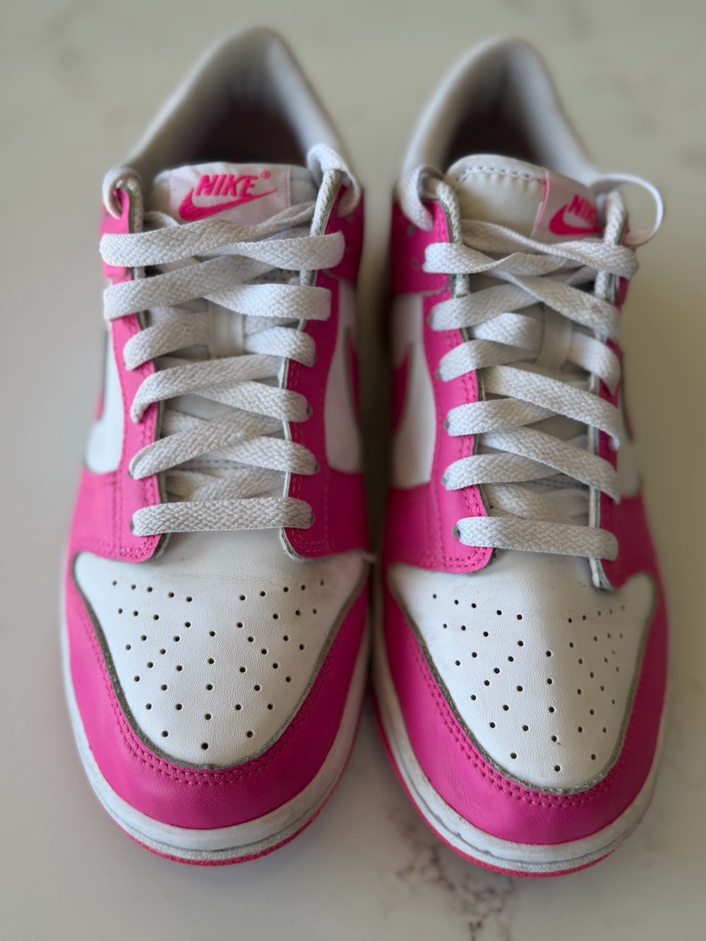 Nike Dunk Women’s Low-Top Sneakers - White & Hot Pink